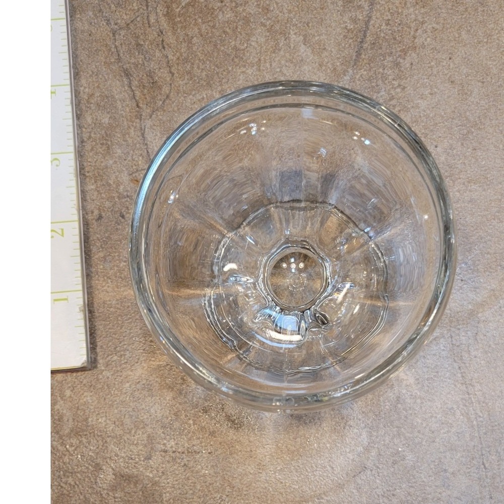 Vintage Style Clear Glass Footed Dessert Bowls Set of 9 Ice Cream Sundae Cups - Picture 10 of 16